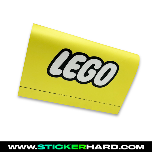 Etiqueta de coche LEGO amarillo