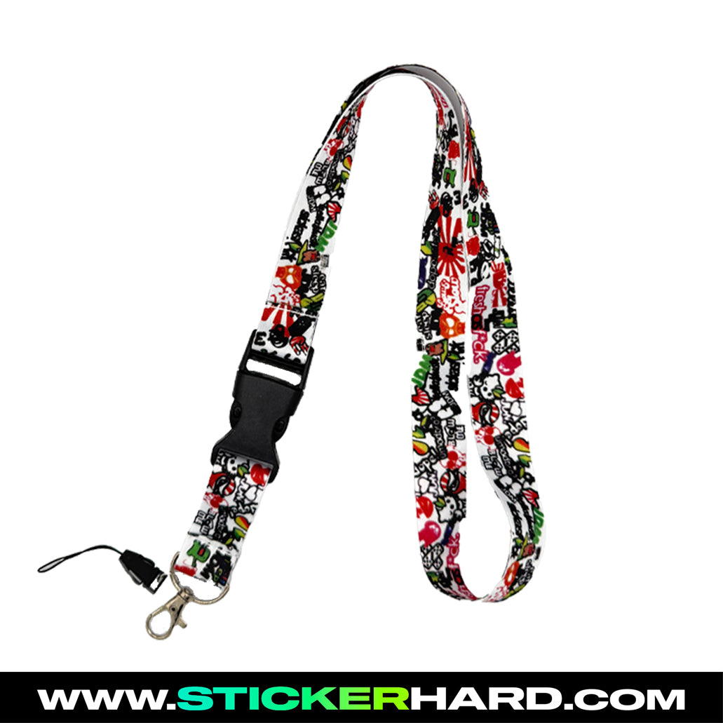 Lanyard STICKERBOMB Blanco