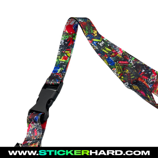 Lanyard STICKERBOMB Negro