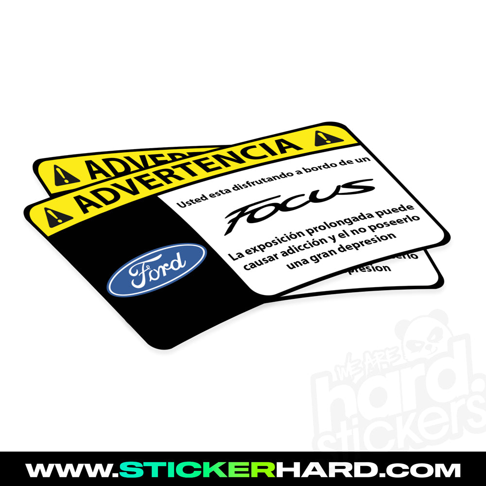 Pegatina de ADVERTENCIA MARCAS