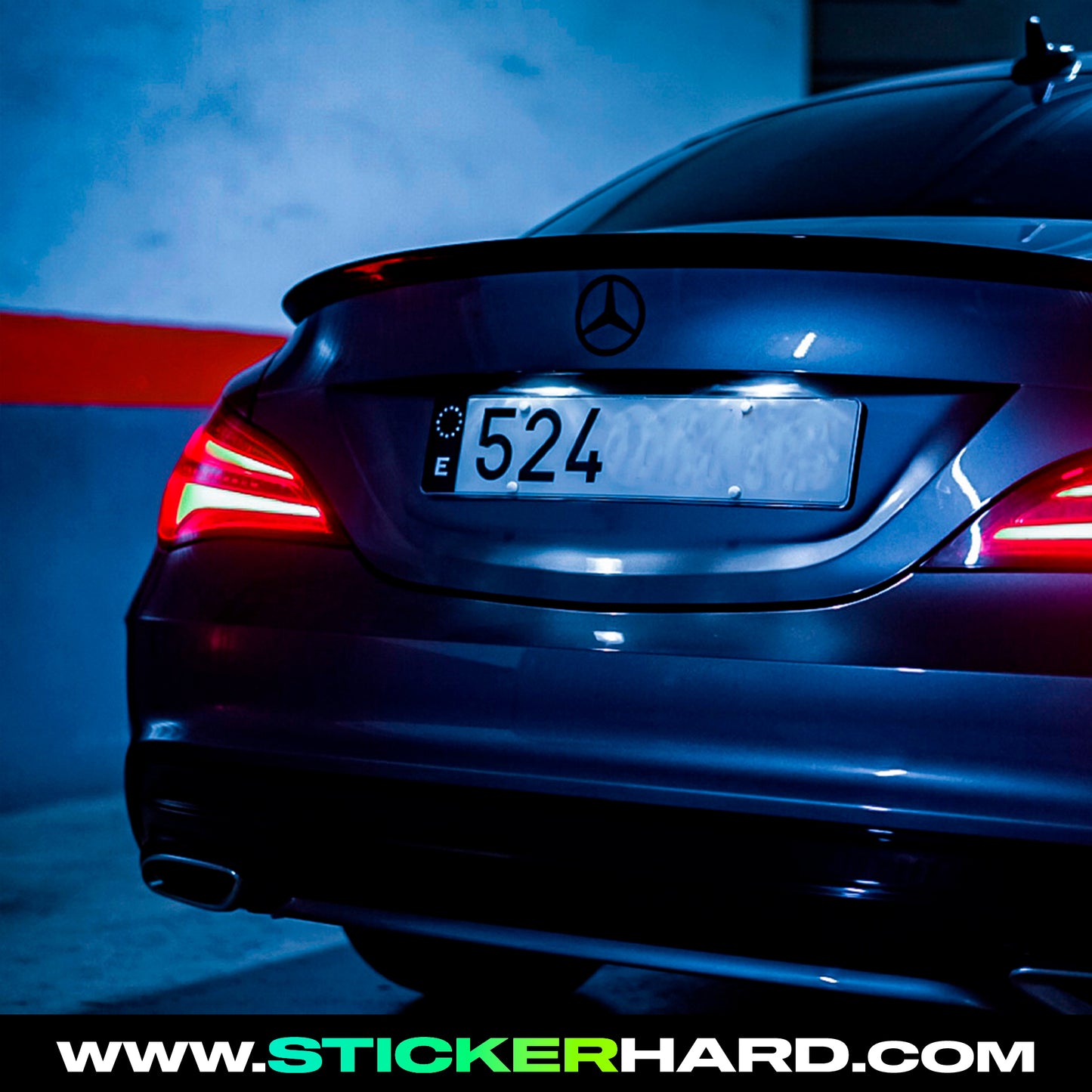 x2 Pegatinas DISTINTIVO de MATRICULA UE - HARD.STICKER