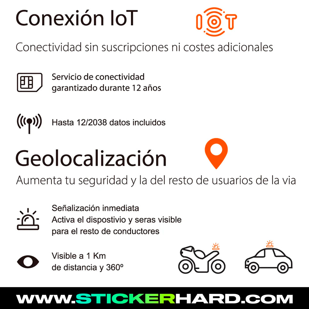 🚨 Luz V16 Baliza EBOX IoT EB-2503 🔋 Homologada DGT | Obligatoria en 2026