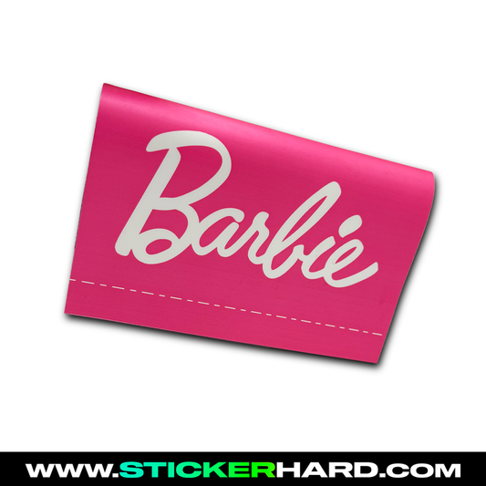 Etiqueta de coche Barbie