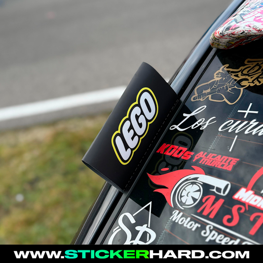 Etiqueta de coche LEGO negra