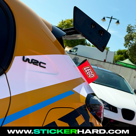 Etiqueta de coche LEGO rojo