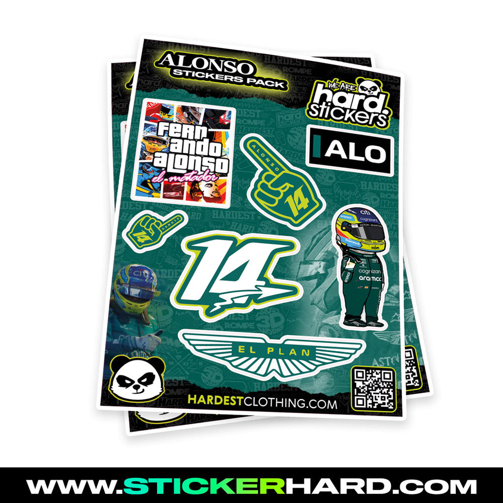 🏎️ Pack de Pegatinas Fernando Alonso🏎️ – HARD.STICKER