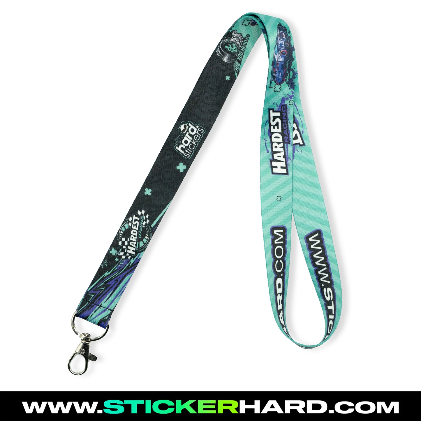 Lanyard Hardest Racing Aqua