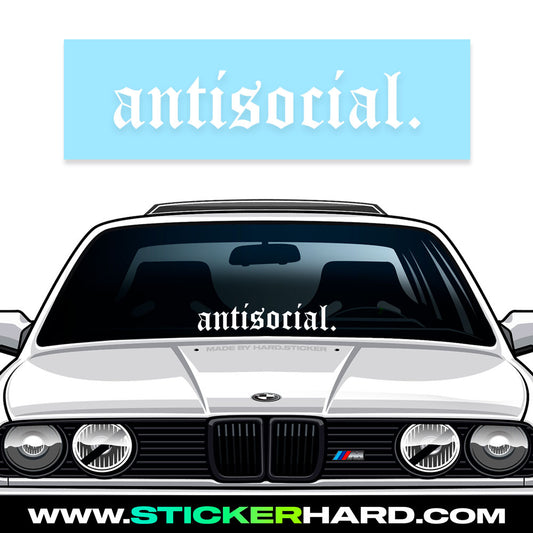 Pegatina Parabrisas – “ANTISOCIAL”