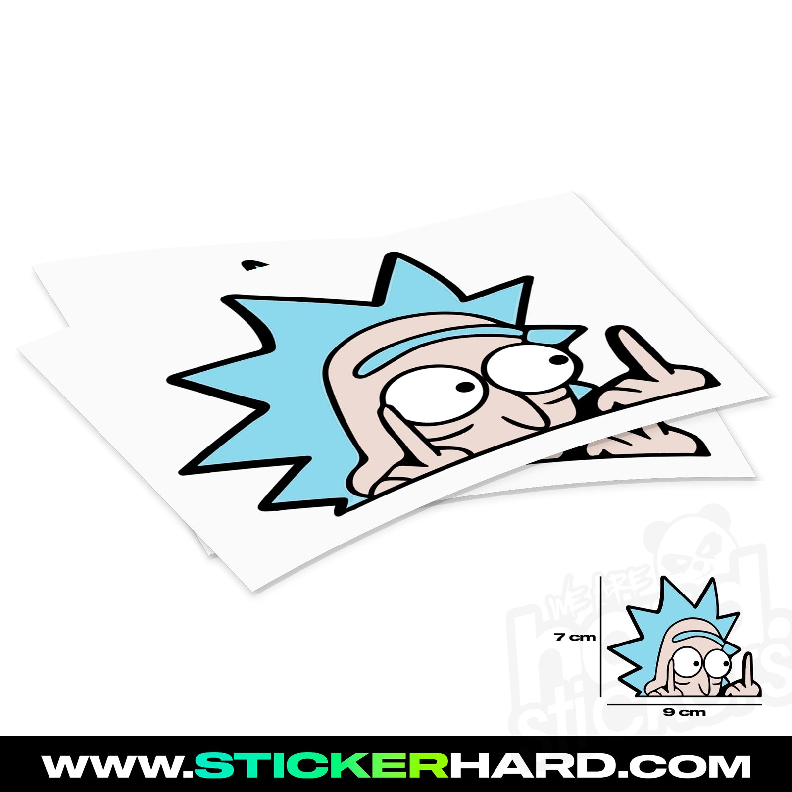 Peeker Sticker RICK & MORTY - HARD.STICKER