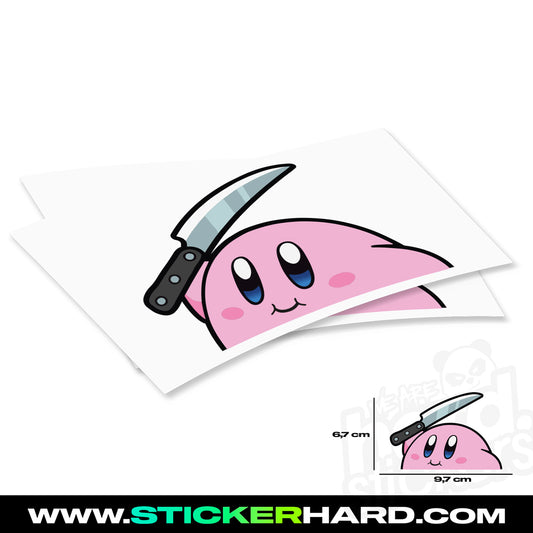 Peeker Sticker Kirby con Cuchillo