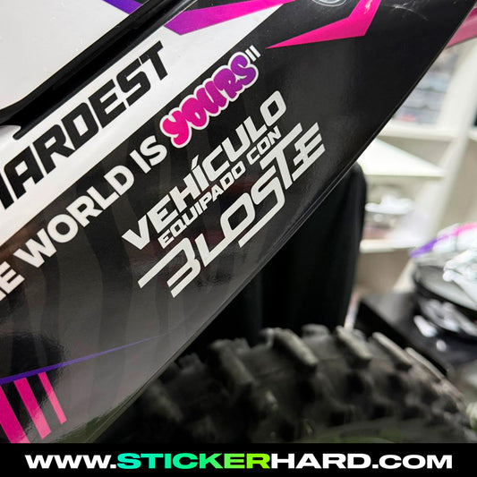 Pegatina Vehiculo equipado con BLOSTE