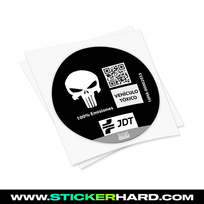 Pegatina VEHÍCULO TÓXICO JDT – HARD.STICKER