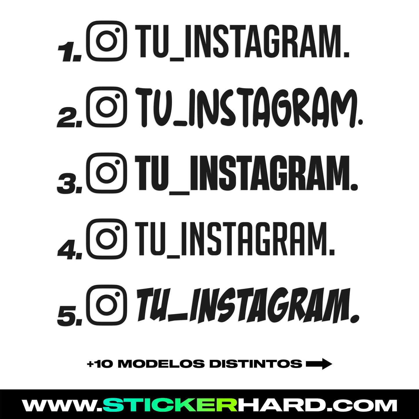 x3 Pegatinas de Instagram 🚀 +10 MODELOS distintos