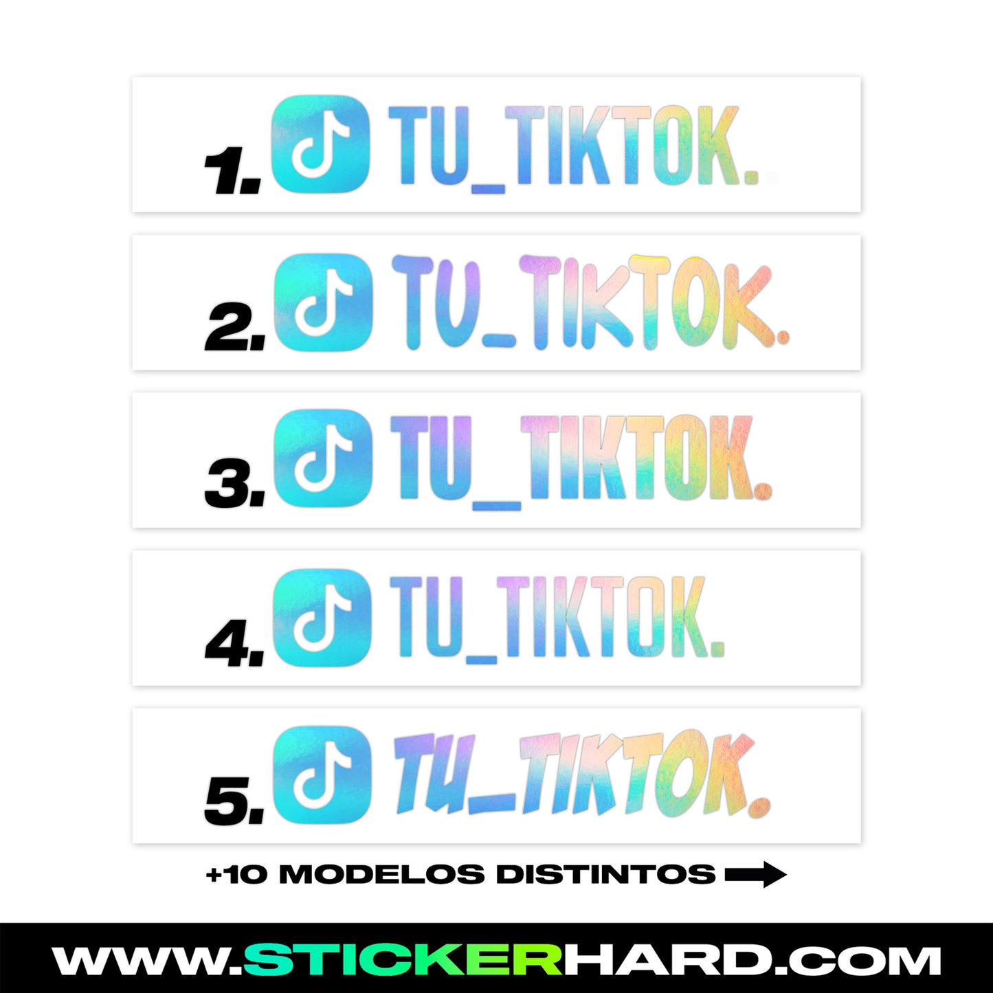 x3 Pegatinas de TIKTOK 🚀 +10 MODELOS distintos