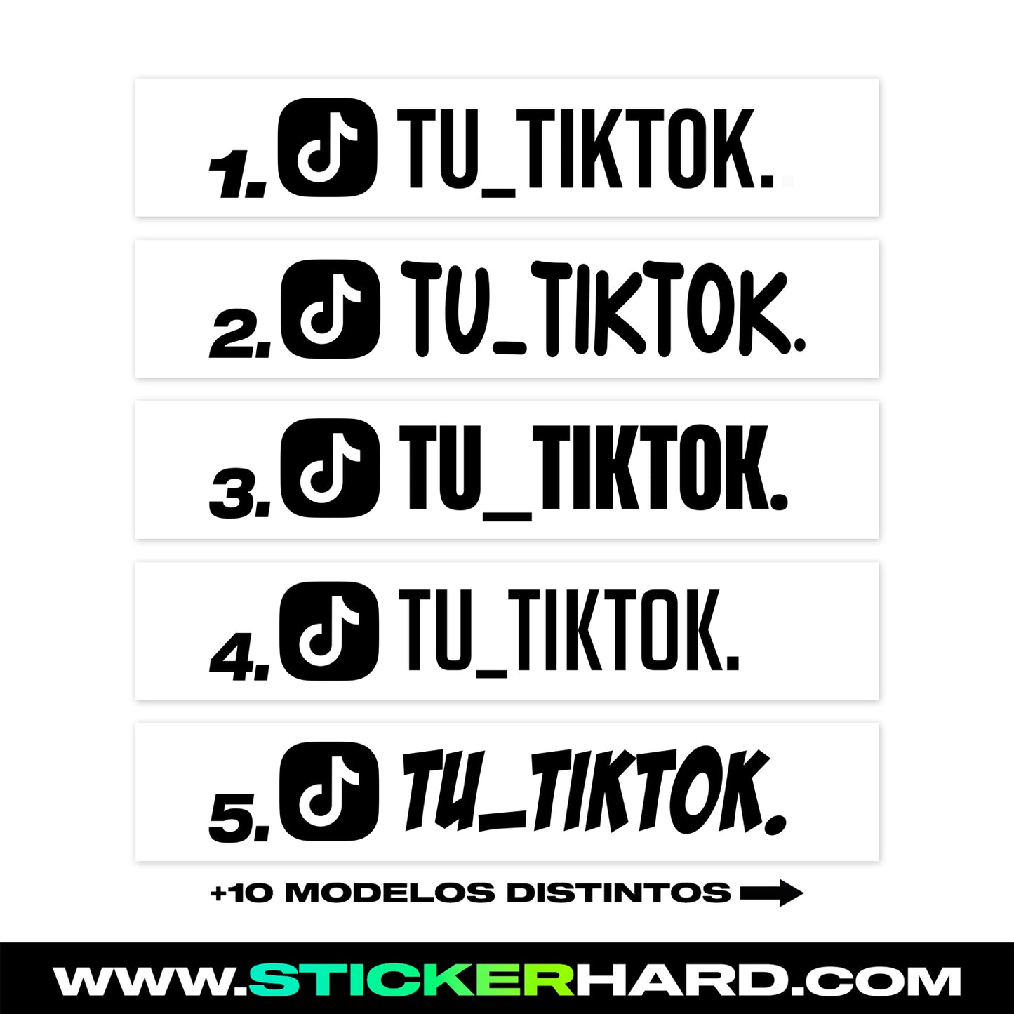 x3 Pegatinas de TIKTOK 🚀 +10 MODELOS distintos