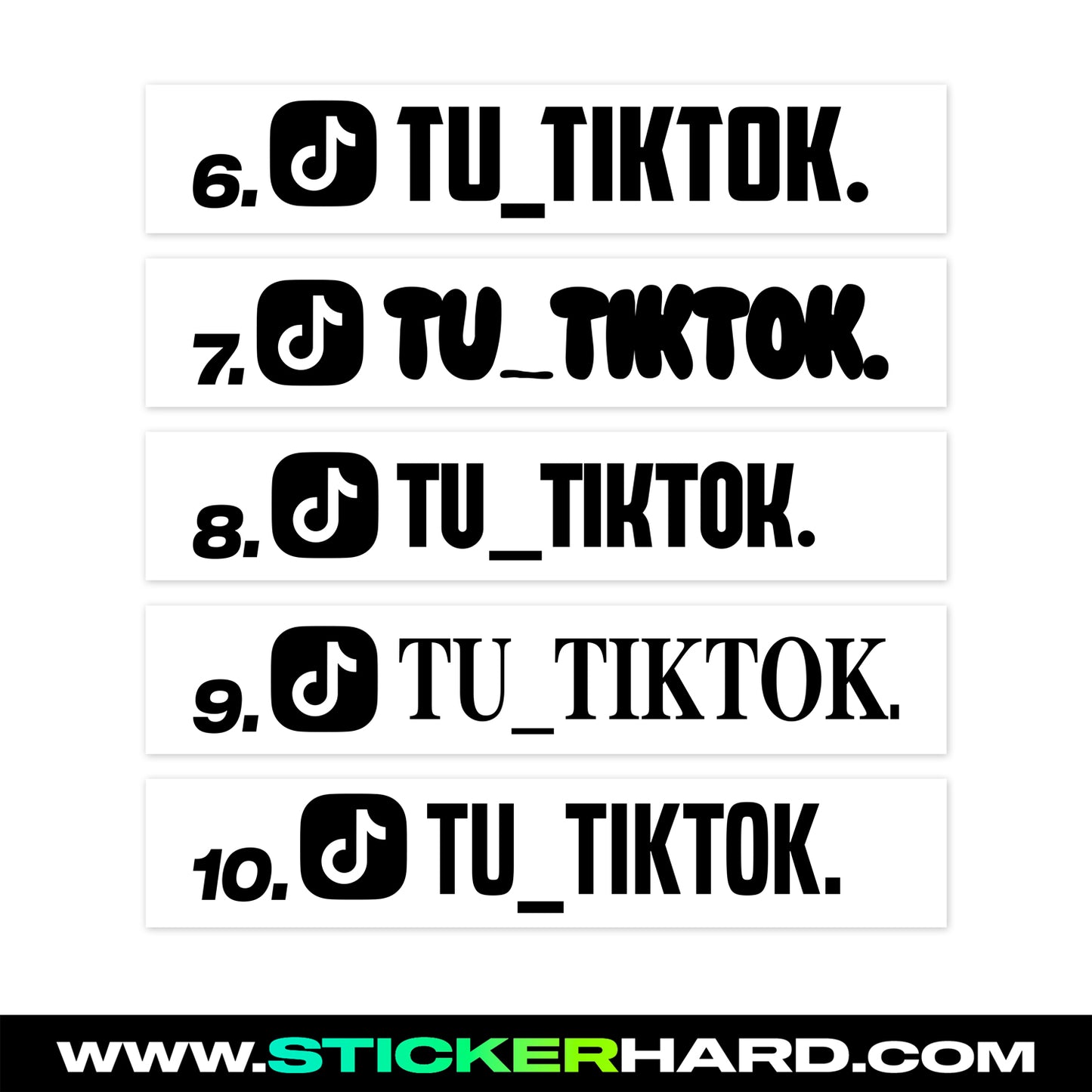 x3 Pegatinas de TIKTOK 🚀 +10 MODELOS distintos