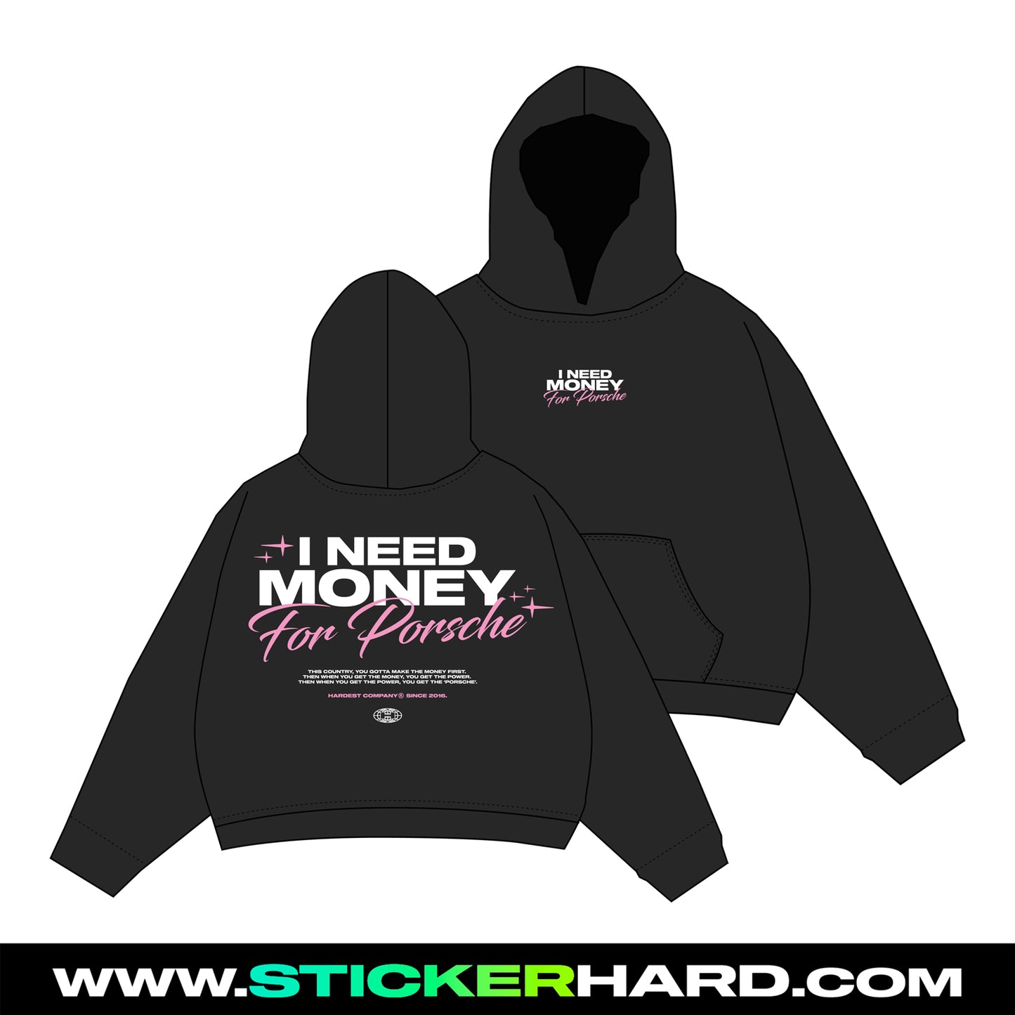 Sudadera I NEED MONEY FOR PORSCHE