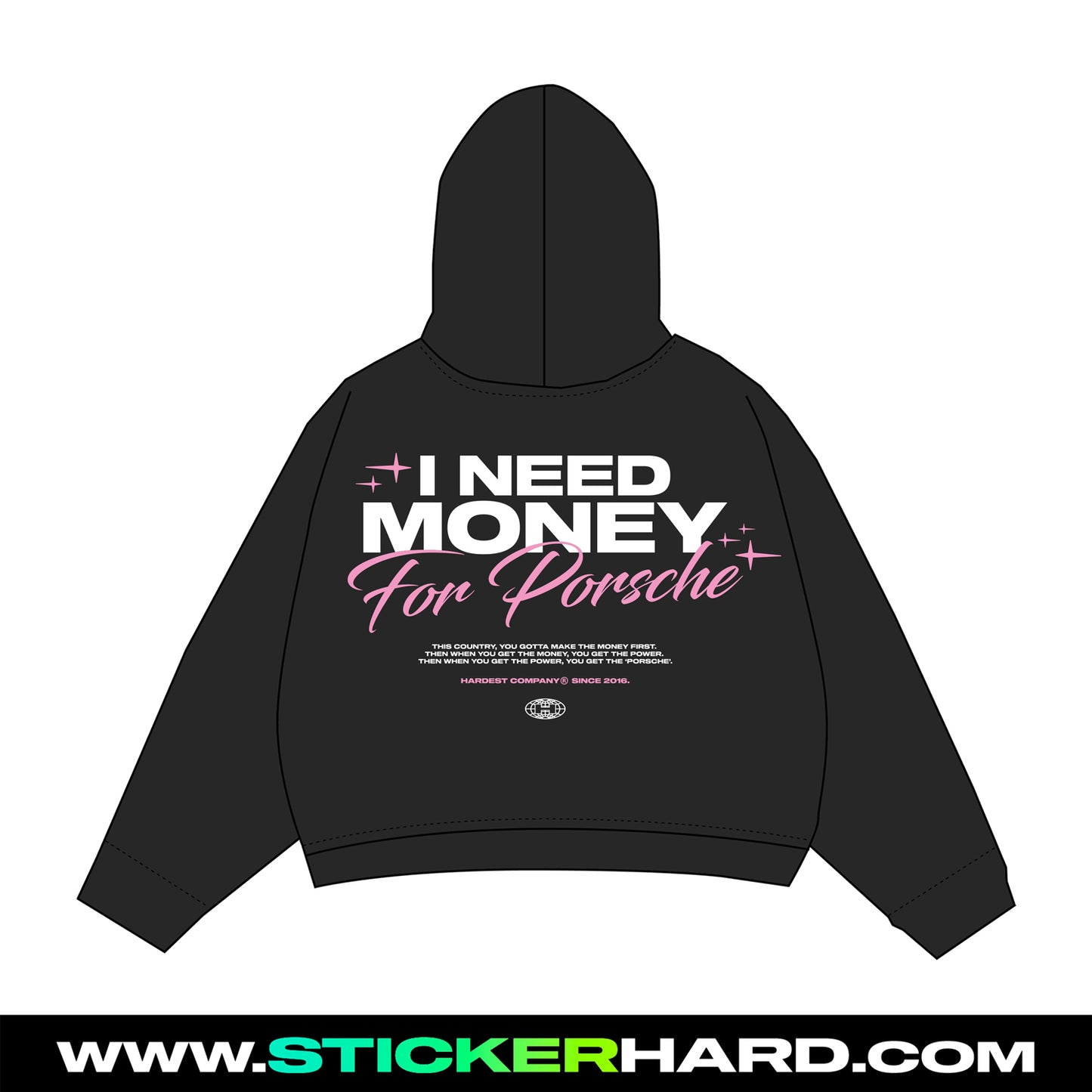 Sudadera I NEED MONEY FOR PORSCHE